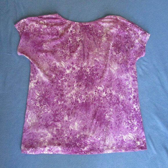 Talbots Purple Design Shirt, Size X - Picture 6 of 8
